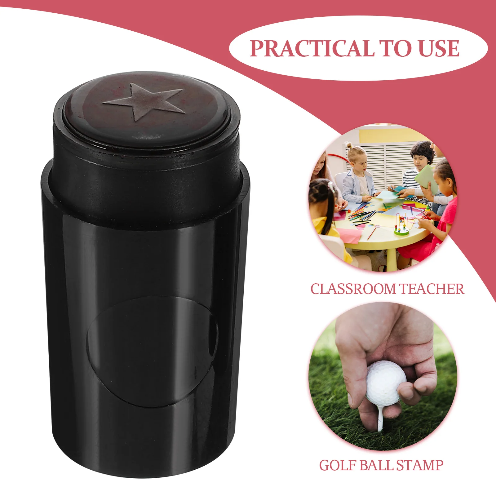 

Creative Golf Ball Stamp Tool Reusable Stamper For Teachers Multi-Functional Heart Shape Marker Pp Material Portable