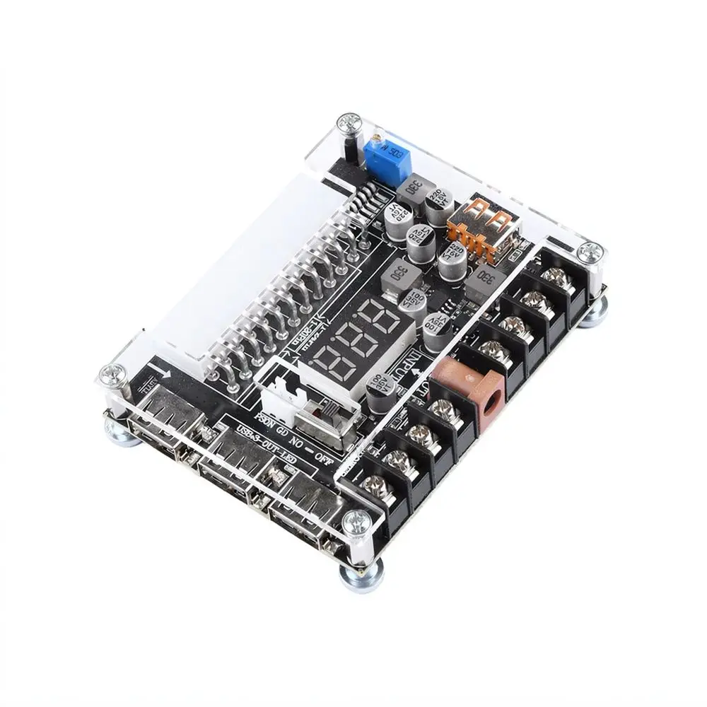 ATX Power Supply Breakout Adapter Module With Digital Voltage Screen For Benchtop Laboratory Testing Electronic Equipment