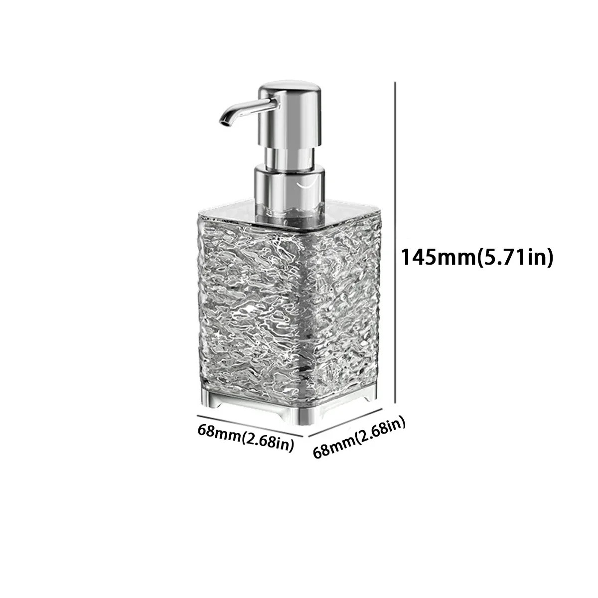 Luxurious ABS Soap Dispenser Bottles Refillable Press Hands Dishes Liquid Dispenser Kitchen Bathroom Countertop Soap Containers