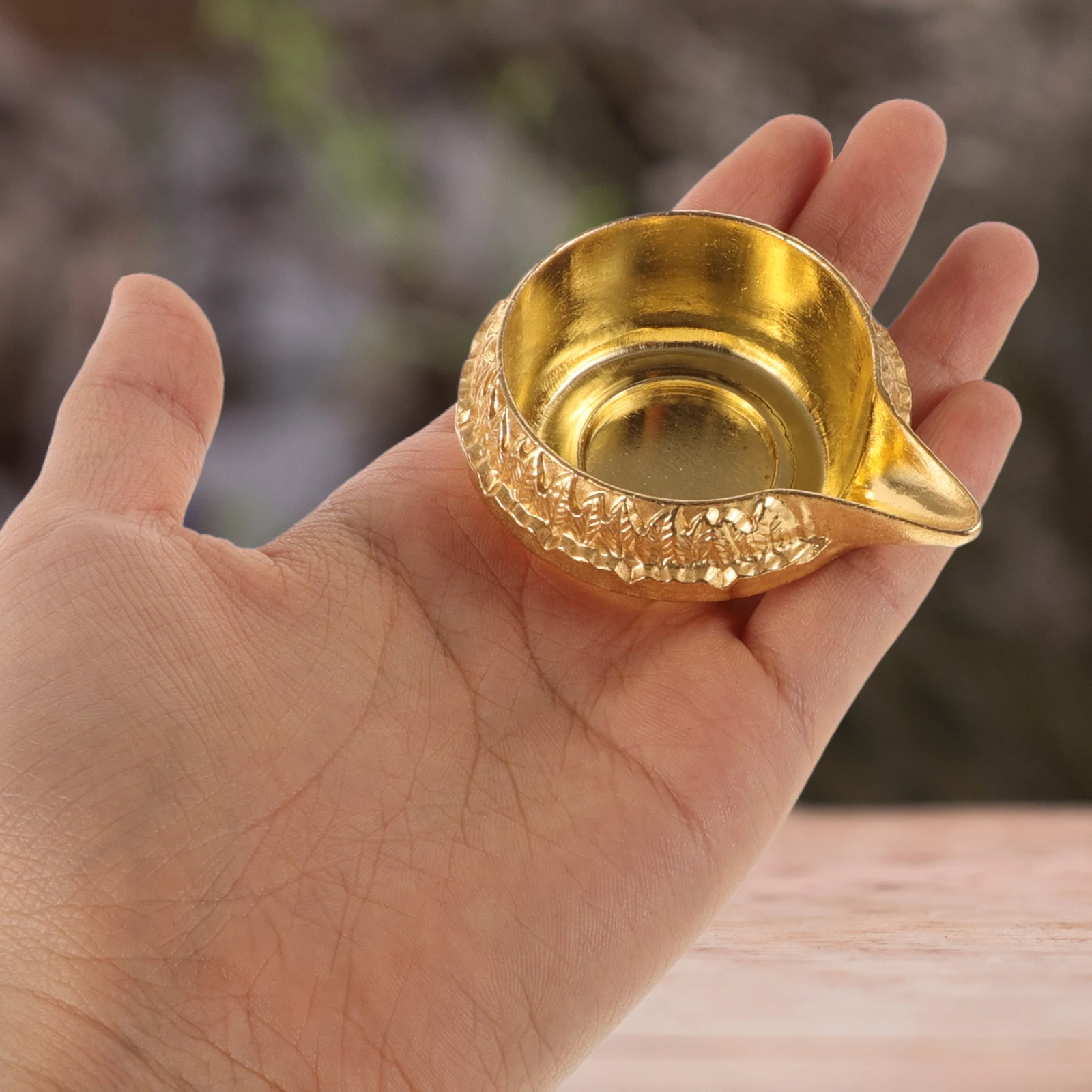 2 قطعة شمعدان بوجا ديكور زبدة بوجا زبدة مصباح عناصر ضوء الزيت ديوالي أجواء احتفالية يدويا