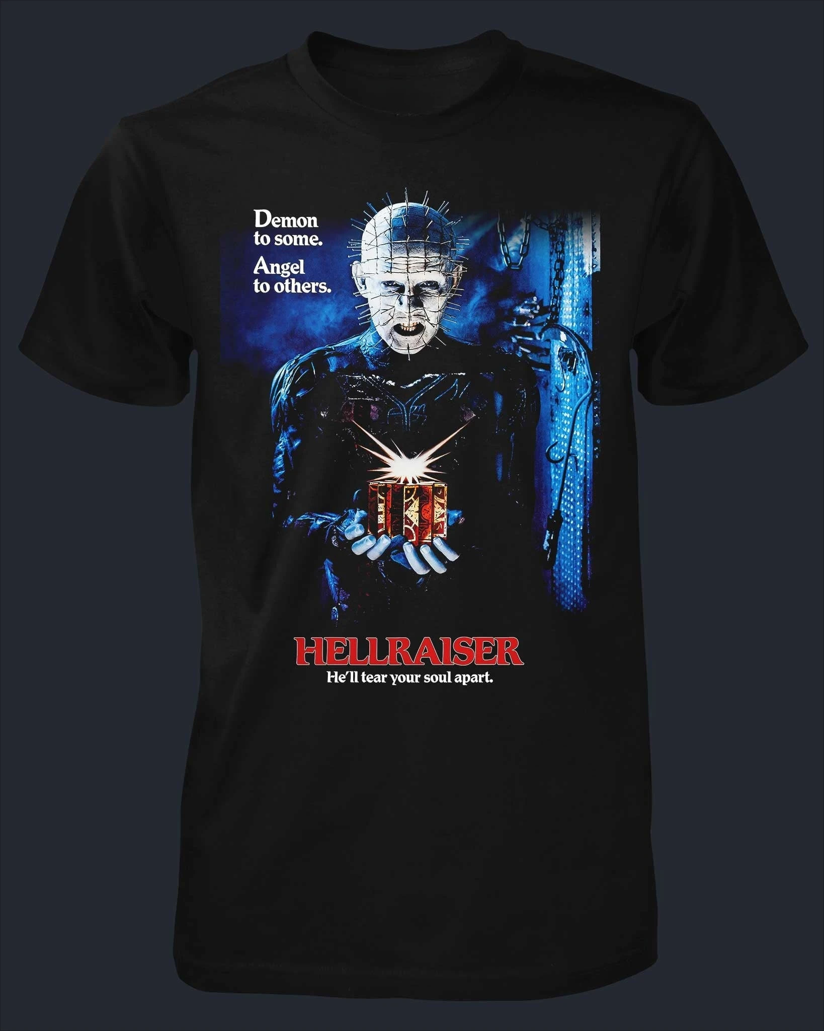 Hellraiser 1987 Movie Poster Pinhead Vintage Graphic T-Shirt Cotton Men Women Streetwear Tee