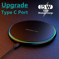 Wireless Charger USB C Fast Charging Pad Station Quick Charge QC 3.0 For iPhone 14 13 12 11 XS XR X 8 Samsung S22 S21 S20 S9