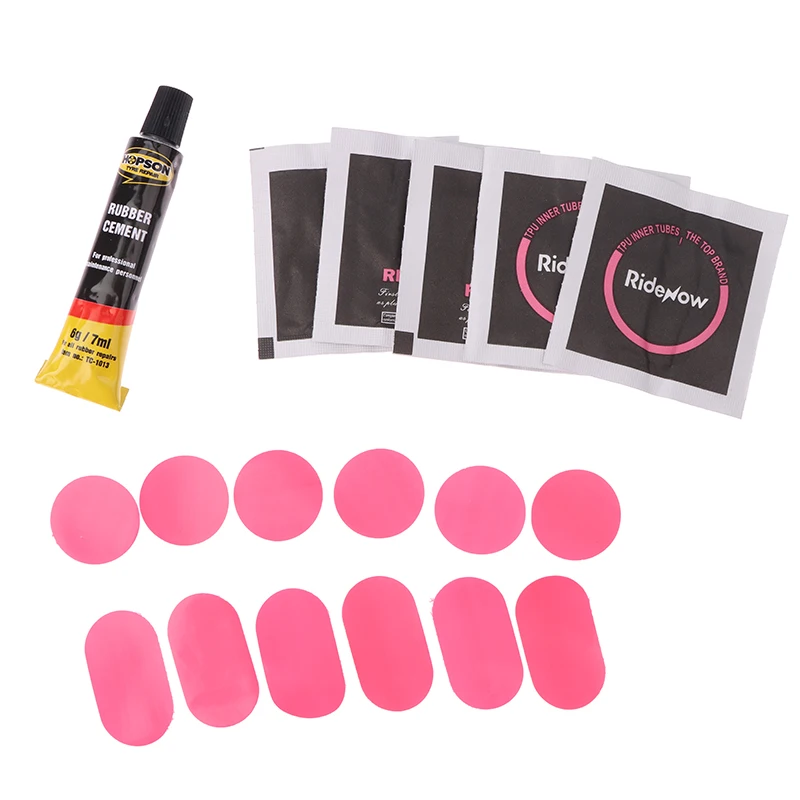 New Bike Inner Tube Patch Kit TPU Inner Tube Repair Patch Pads Puncture Repair Tool Bicycle Tire Patches Tires Set view 2