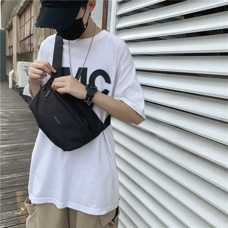 Crossbody Bag Men's Fashion Brand INS Net Red Chest Bag Women's Street Trend Versatile Shoulder Bag Japanese Casual Small Bag