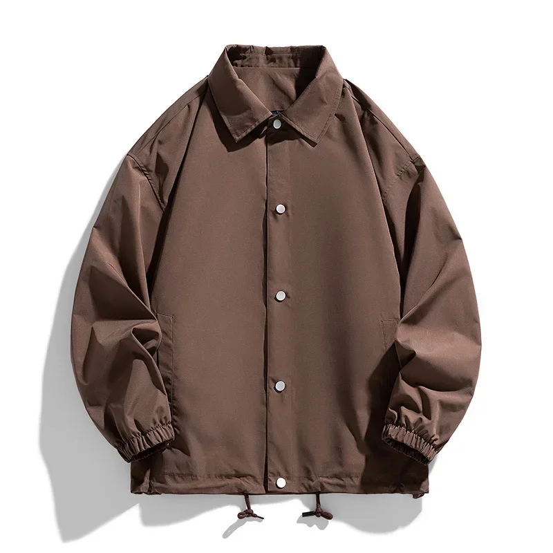 سترة عمال كاجوال للرجال على طراز الطيار وياقة قميص ومدرب أمريكي ملابس خارجية موضة الربيع للمراهقين والكبار #3