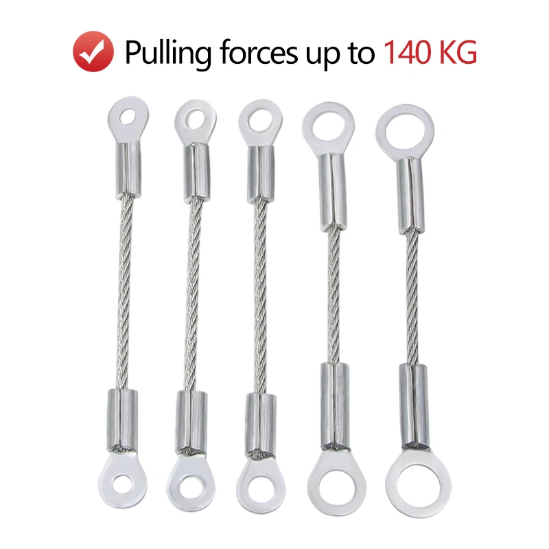 4pcs 2.5mm/3mm cable rope, round terminals at both ends, anti fall safety rope, steel wire rope, customized DIY processing