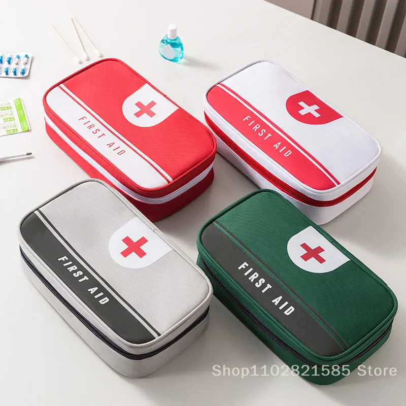 Essential Travel First Aid Kit - Portable Medical Bag for Outdoor Camping, Emergency Medicine Storage Box Included