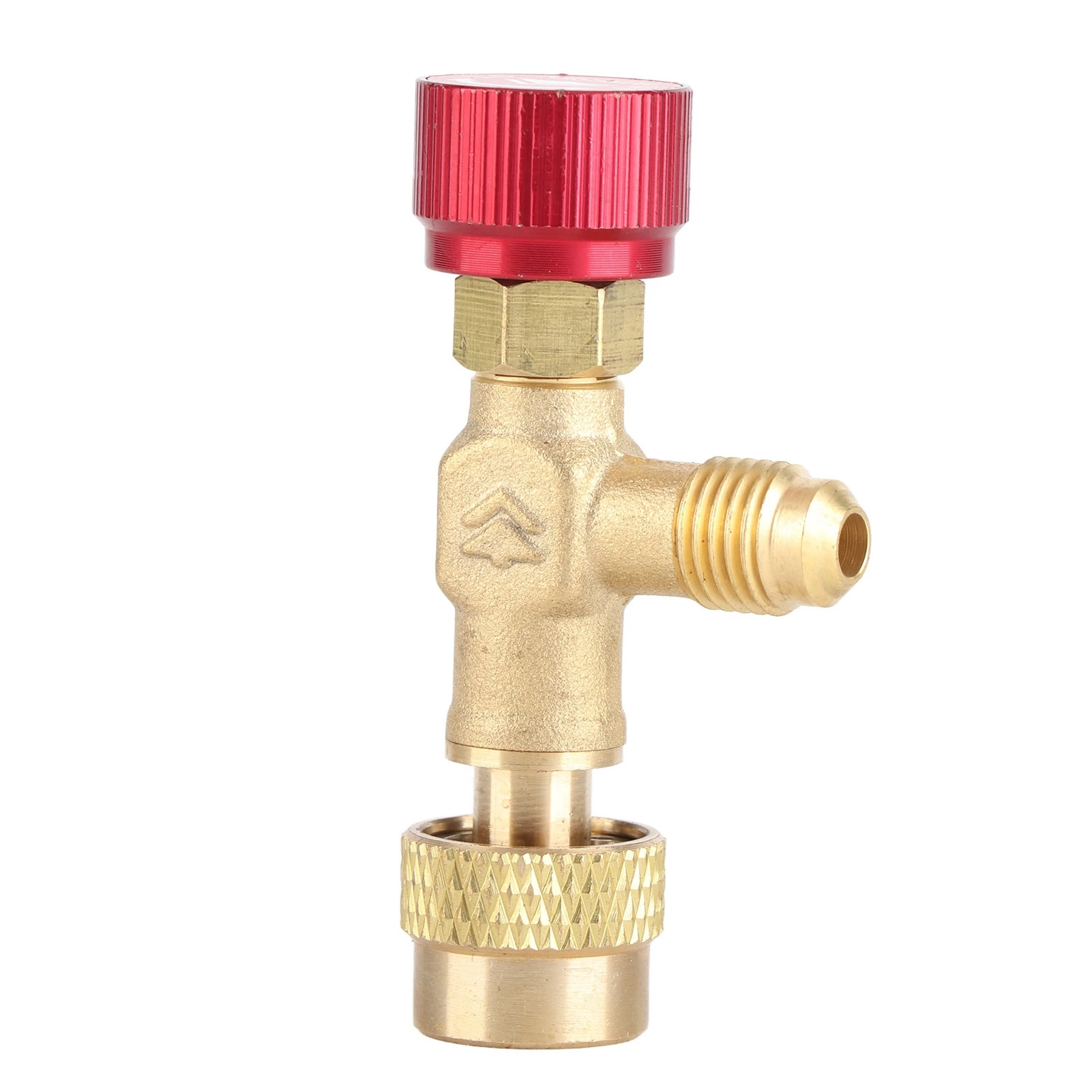 1/4''‑5/16'' Brass  Control Valve for Refrigerant Charging Hose R410A Brass  Control Valve Valve  Control Valve