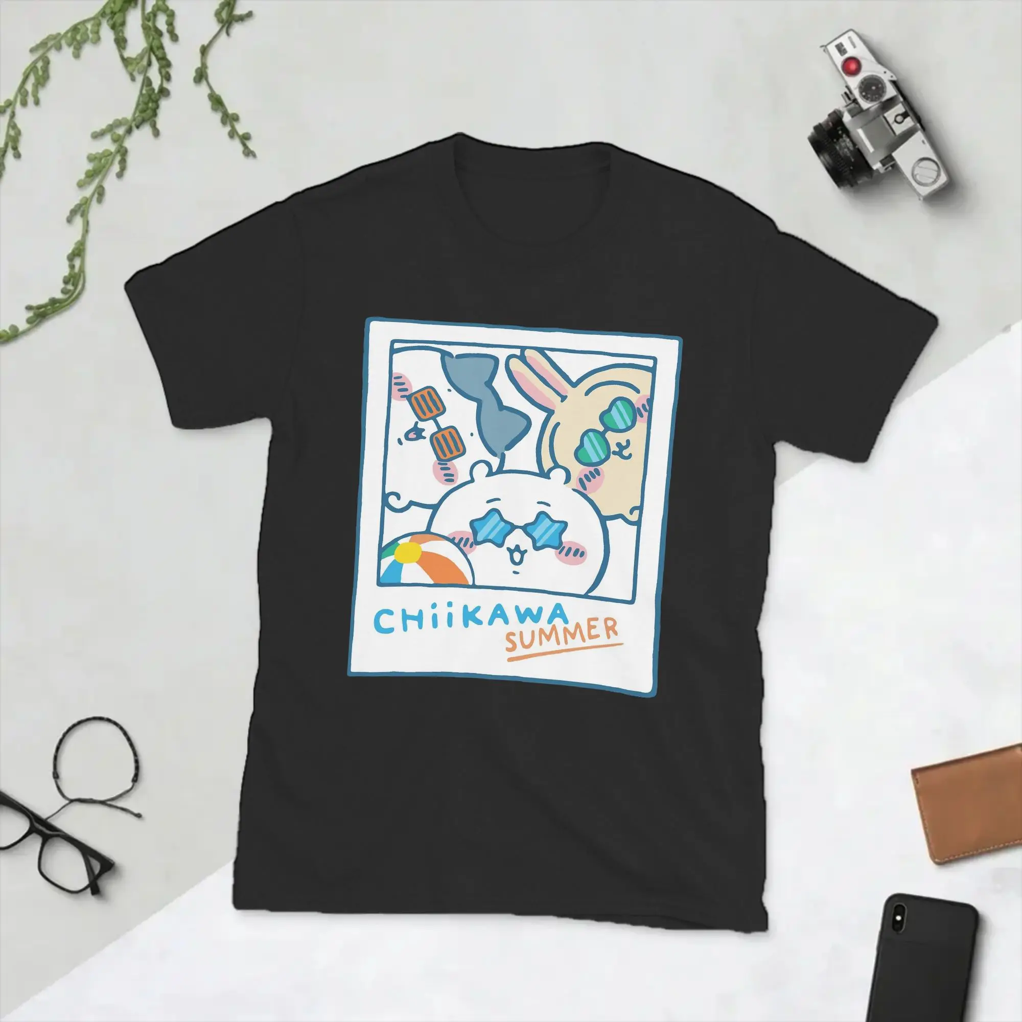 Men Chiikawas Summertime T Shirts Cotton Clothing Novelty Men Women and Kids Short Sleeve O Neck Tee Shirt Printed T-Shirts