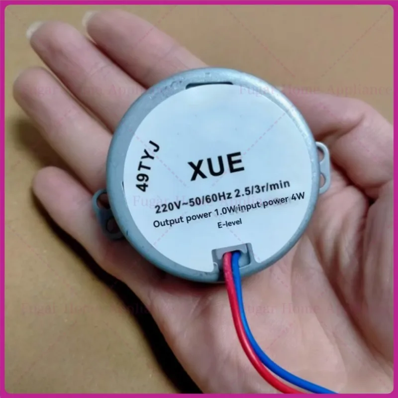 Electric Fan Motor 49TYJ 220V 4W Claw Pole Permanent Magnet Flat Port Synchronous Motor For Shaking Head Fan Motor Accessory
