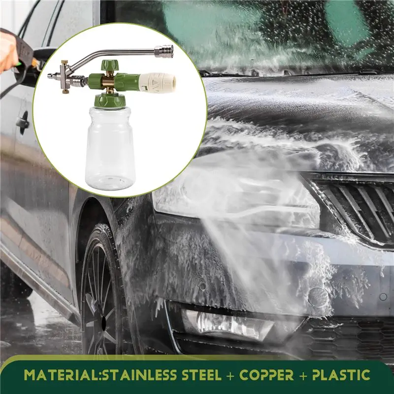 ABMI-Pressure Washer Foam Dual Connector Accessories, Power Washer Nozzles, 1/4 Inch Soap Quick Connect Dual Heads Attachment,