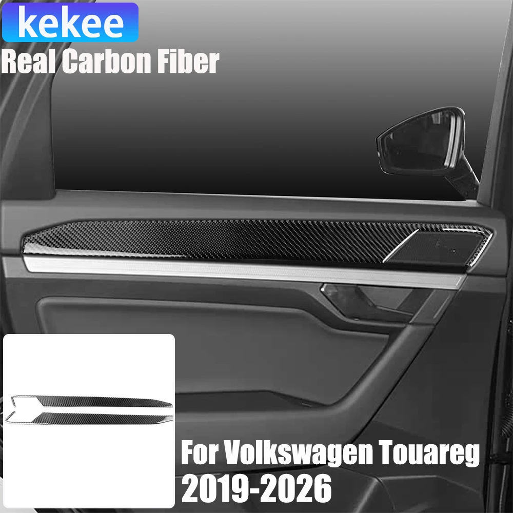 

Наклейка из настоящего карбона на заднюю дверную панель для Volkswagen Touareg CR 2019-2026