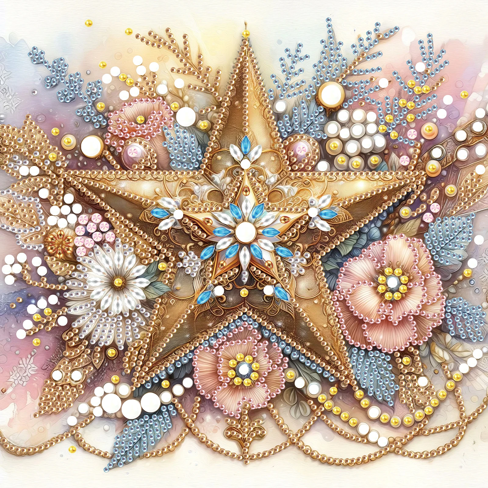 Star Special Shape Diamond Art Painting Kit for Adult Beginner,Crystal Diamond Special Shape Kit for Home Wall Decoration Gift