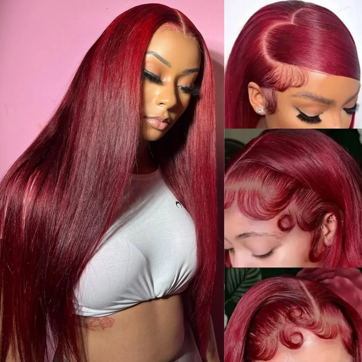 

200 Density 30 40 Inch Bone Straight 13x6 Transparent Lace Front Human Hair Wigs Brazilian Human Hair Wigs Preplucked For Woman