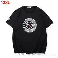 Large size t-shirt men short-sleeved loose men's tops plus size men's t-shirts 11XL 12XL Extra Large graphic t shirts 10XL 9XL