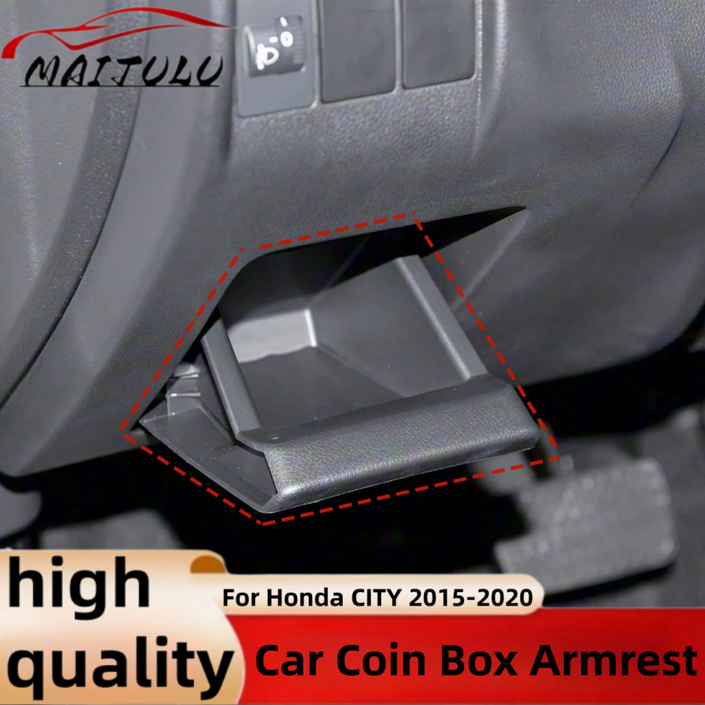 ABS سيارة عملة صندوق مسند الذراع صندوق تخزين تستيفها غطاء LHD لهوندا سيتي 2015 2016 2017 2018 2019 2020