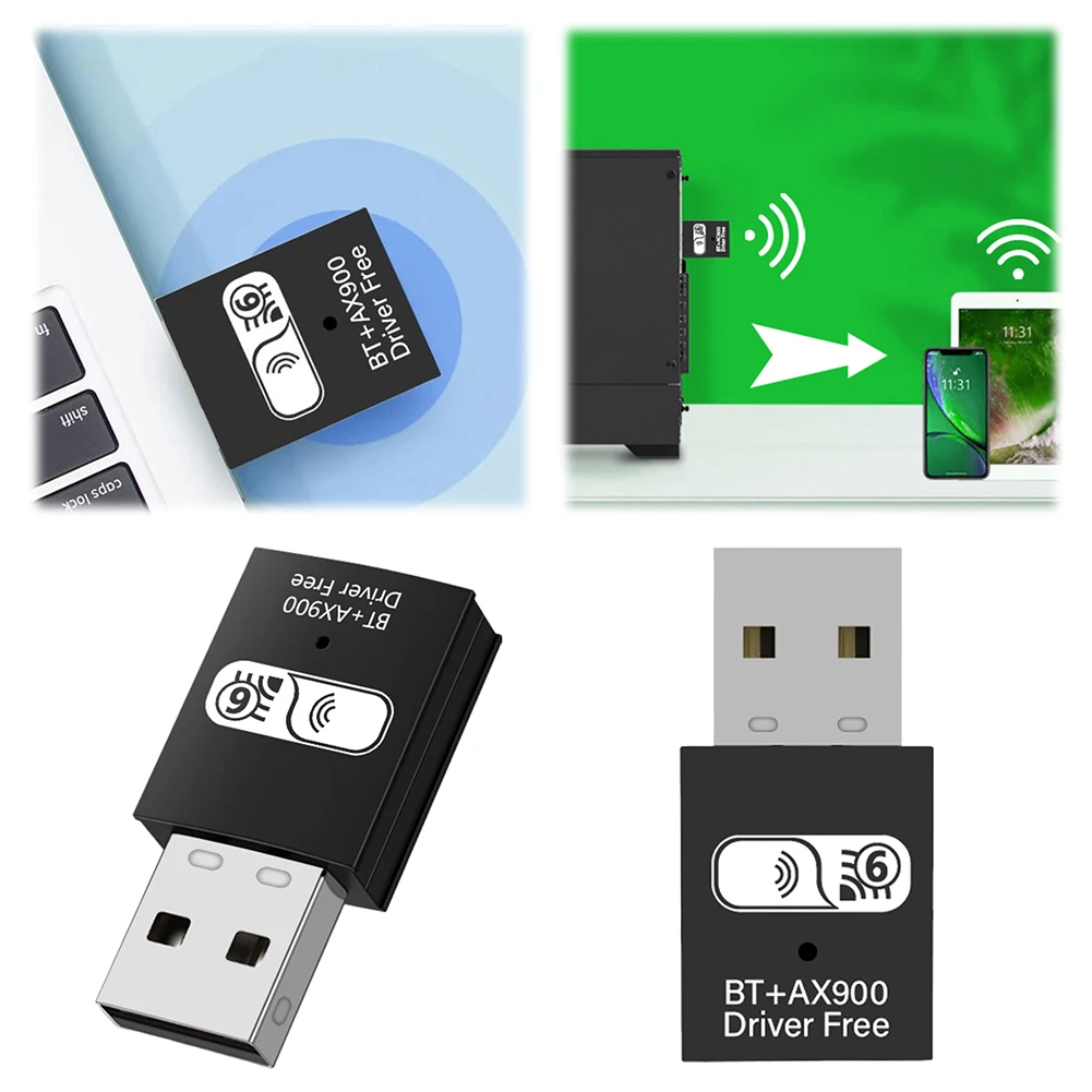 

1/2/5Pcs AX900 Computer USB Receiver Transmitter Bluetooth 5.4 Driver-Free Wireless Network Card 900Mbps 2.4G&5G Dual Band
