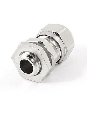 M8x1 2-5mm Wire Silver Tone Metal Waterproof Connector Fastener Cable Gland