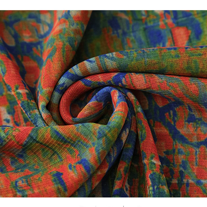 MadBlack-Women's European T-Shirt, Sexy O Neck Geometry Printed, Fashion Short Sleeve Slim Mesh S-3XL Tee, 2025 Summer T56635CC