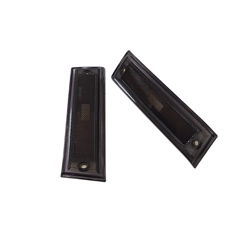 One Pair Left and Right Sides Black Front Bumper Side Marker Light Reflector For 1981-1991 Chevrolet GMC CK Pick Up Blazer Jimmy