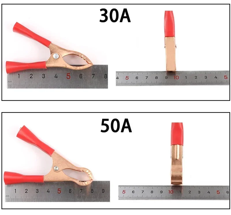 1/5/10 Pairs Grip Tight, Stay Bright Premium Copper Alligator Clips – Heavy-Duty 30~300A Battery Connectors for Cars