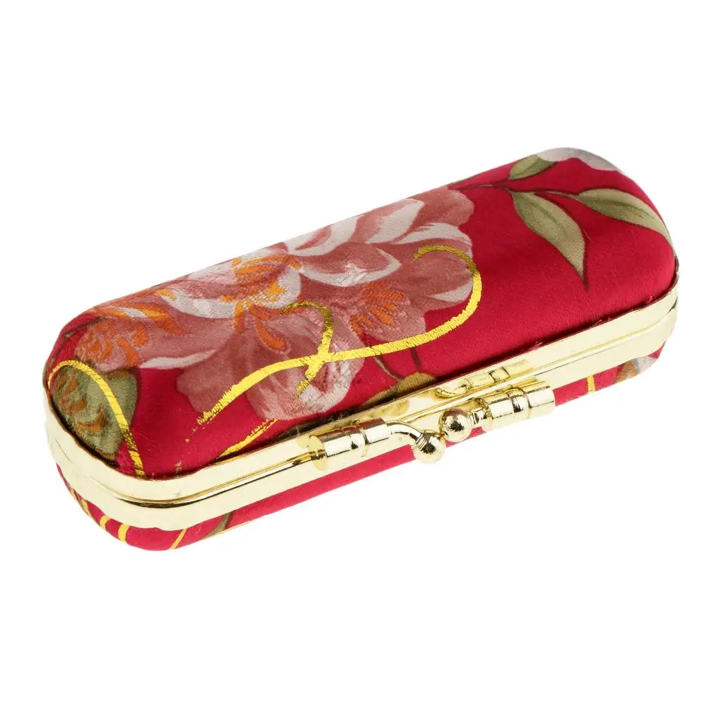 2x retro lipstick lip gloss case storage box balm holder with mirror