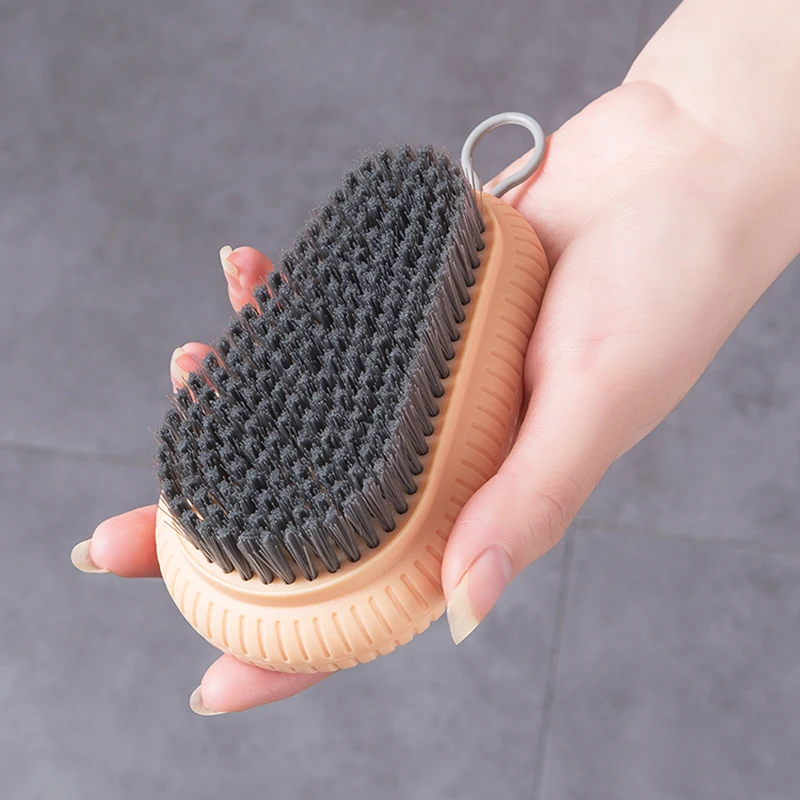 Clothes Scrubbing Brush Multifunctional Soft Fur Shoes Brush Household Minimalist Plastic Handle Laundry Brush Cleaning Supplies