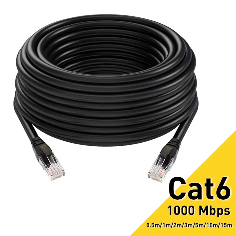 Câble Ethernet Cat6 RJ45 UTP, cordon réseau LAN Internet 1000 Mbps haute vitesse pour ordinateur portable, routeur, PC, PS5, Xbox, modem