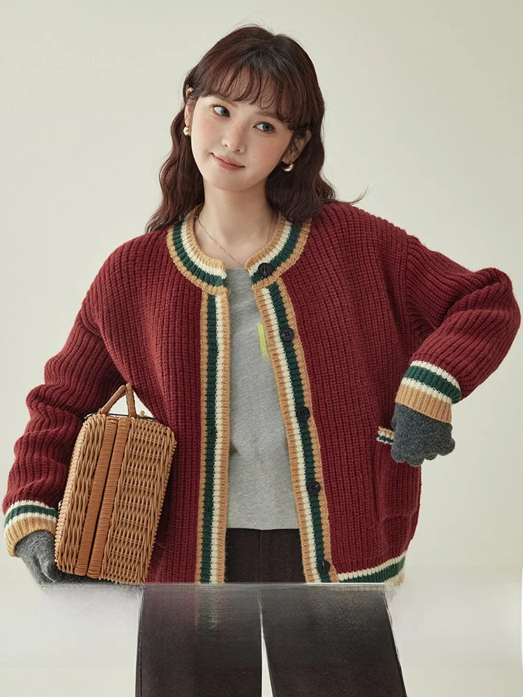 

Оригинальный кардиган AMUU Color Blo Long Sve, женский зимний свободный повседневный свитер, эксклюзивная онлайн-модель