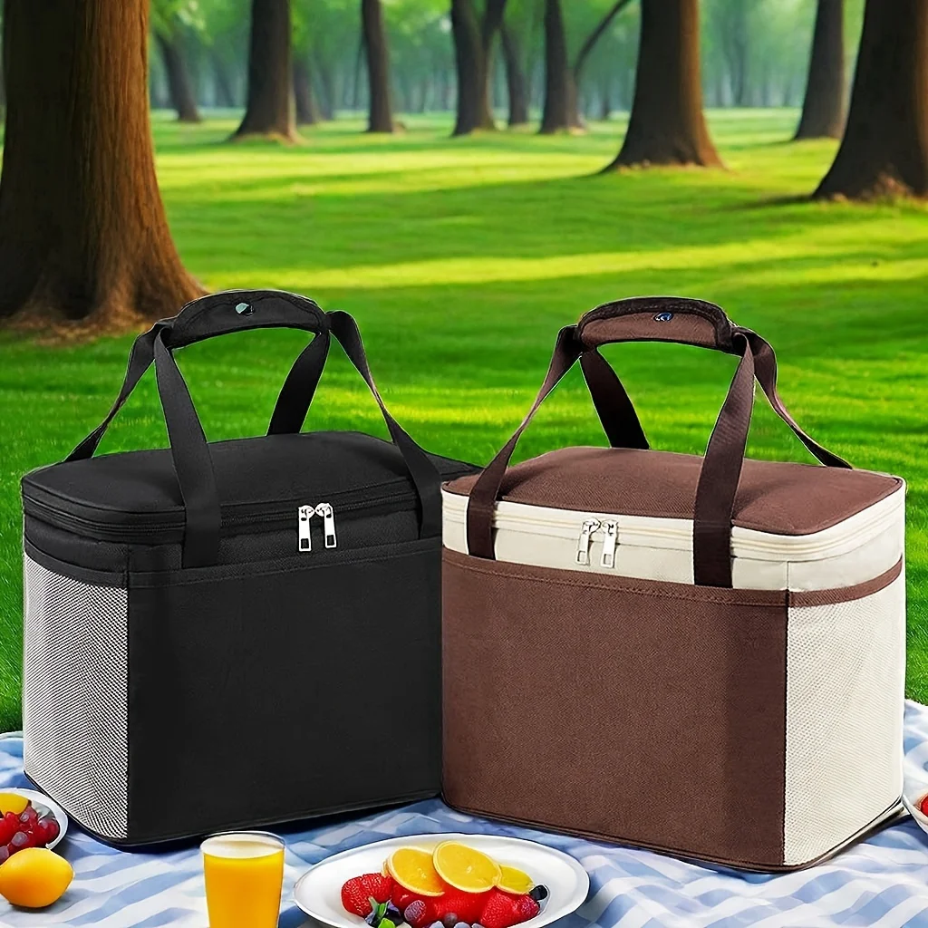 1pc borse da Picnic all\'aperto borsa portaoggetti portatile borsa termica da campeggio per pranzo Picnic borsa termica da viaggio borsa da viaggio