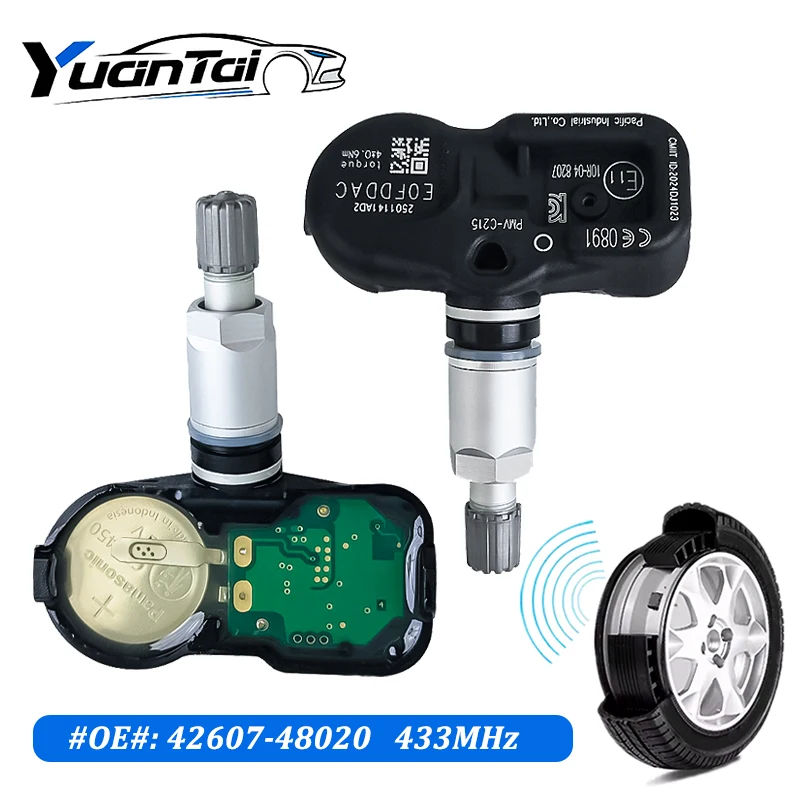 For 2018 2019 2020 2021 2022 Toyota Alphard Prius RAV4 Highlander Camry Tire Pressure Sensor 42607-48020 PMV-C215 433MHZ TPMS - Image 5