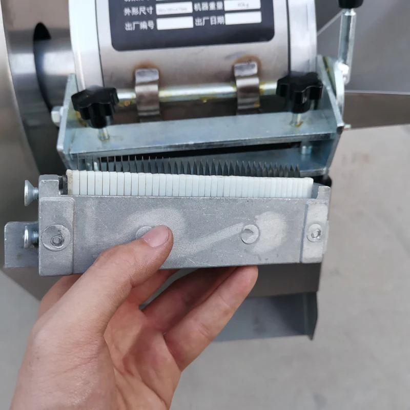 آلة تقطيع الخضار الفولاذ المقاوم للصدأ آلة تقطيع الزنجبيل الكهربائية آلة تقطيع الطعام المقامر 220 فولت