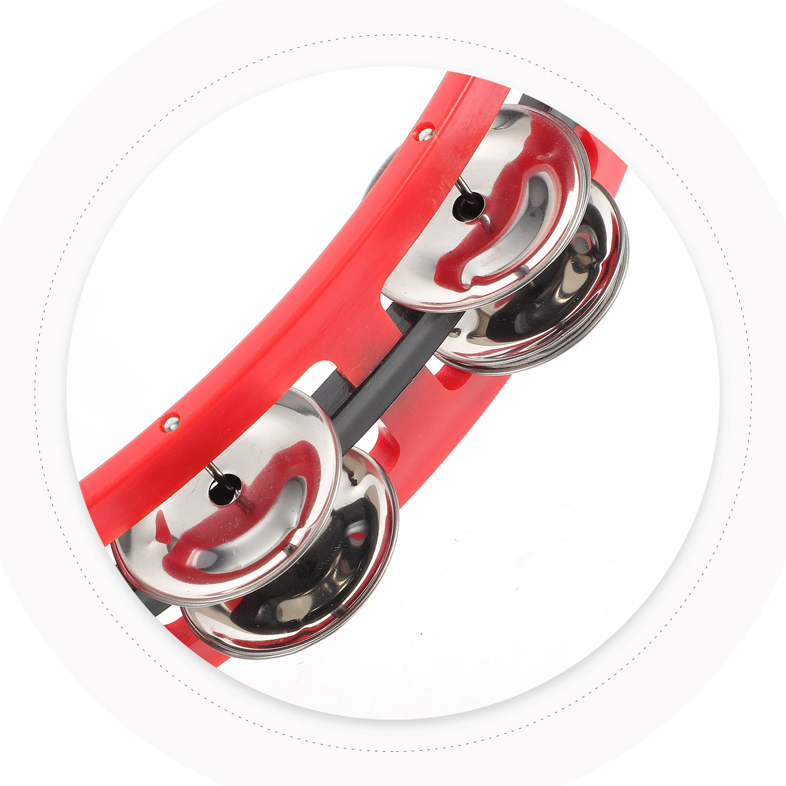 

Handheld Tambourine Kids Musical Instruments Red Percussion Toy Toddler Portable Party Funny Drum Bells Handheld Bells
