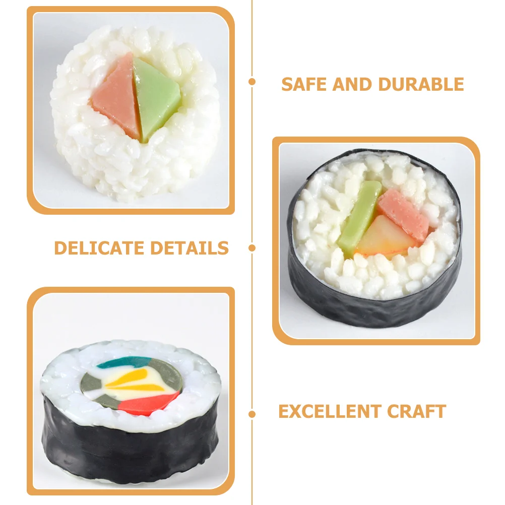 6 uds decoración japonesa simulación Sushi falso modelo comida realista Artificial