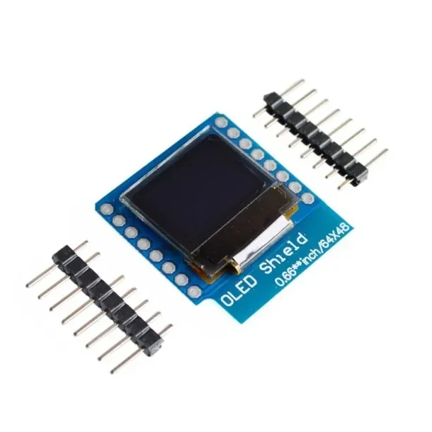 Schermo LCD LED OLED da 0,66 pollici compatibile per WEMOS D1 MINI ESP32 64X48 Display da 0,66 pollici Modulo oled da 0,66" IIC I2C
