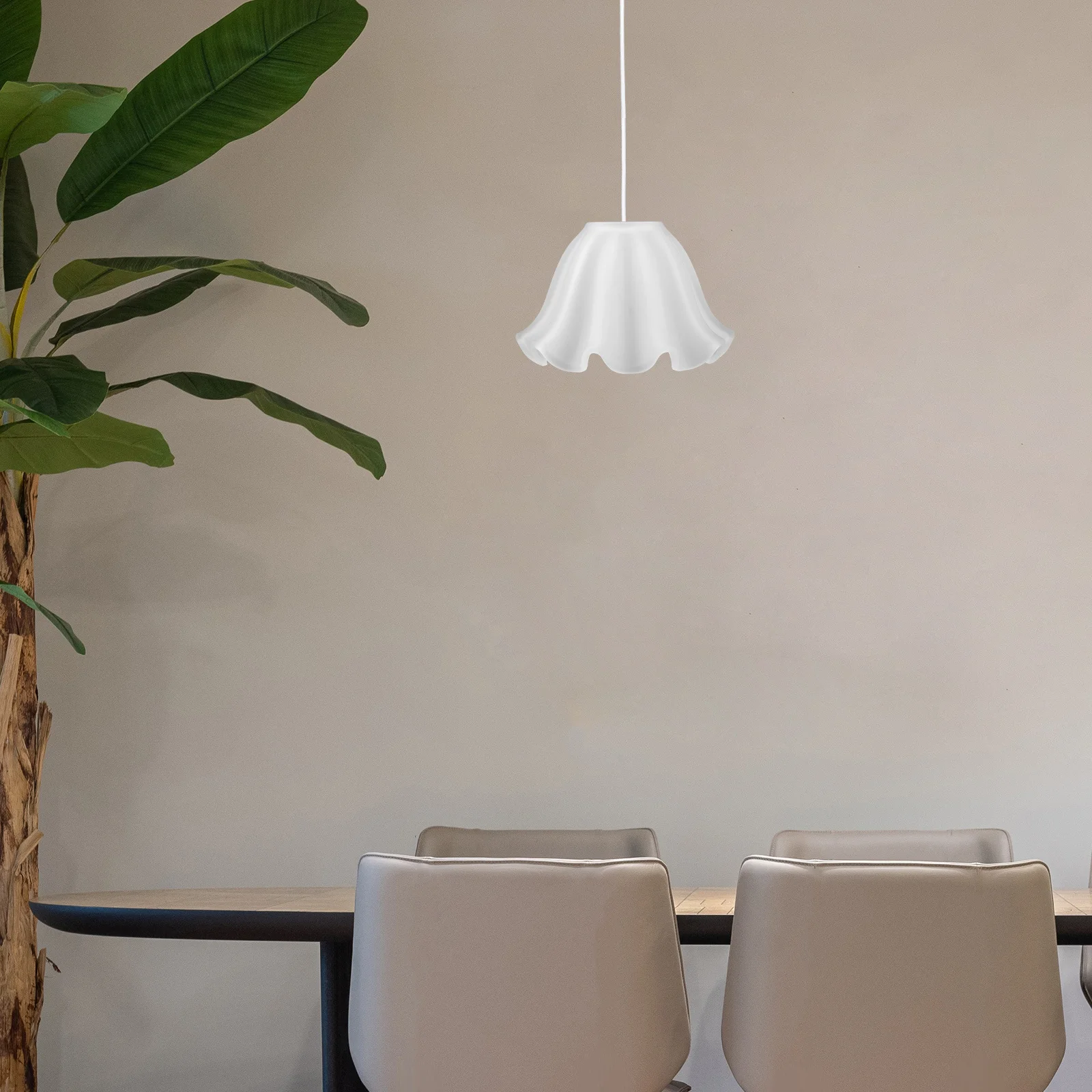 

Glass Lampshade Flower Design Hanging Light Cover Chandelier Shade for Bedroom Living Room Home Decor Lighting Fixtures