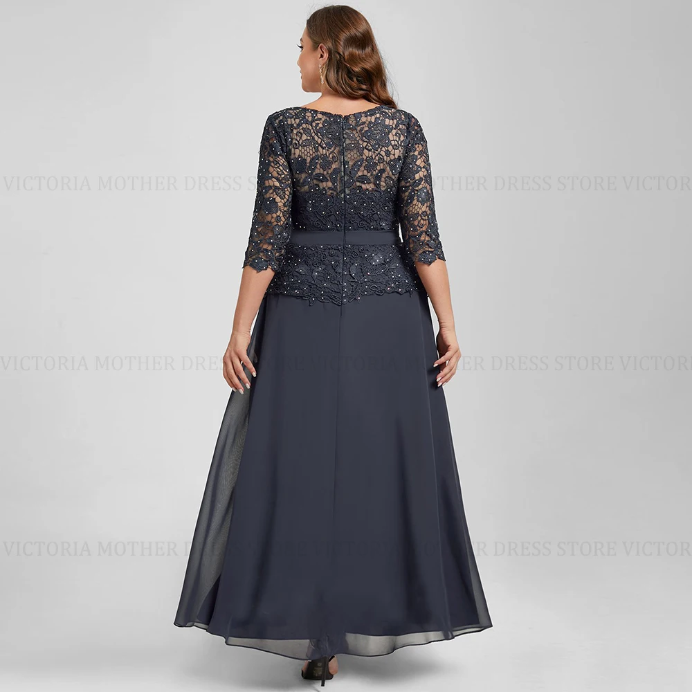 VICTORIA Customized Exquisite Plus Size Mother of the Bride Dresses A-line Lace Wedding Guest Dress Beading Formal Occasion Gown