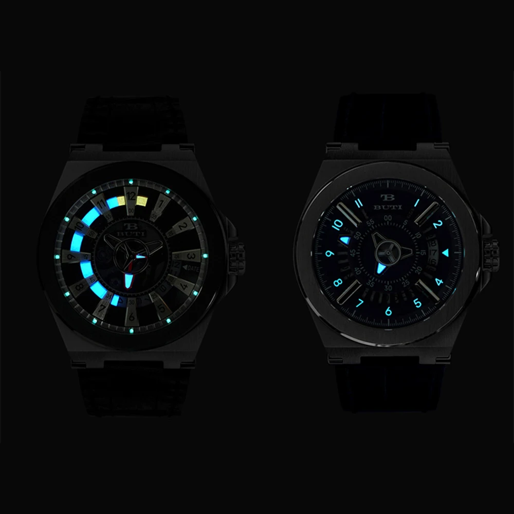 Luxury Automatic Watch Men Top Brand BUTI Mechanical Wristwatches 41mm Sports Watch Fashion Luminous Waterproof Clocks VIXA 1935