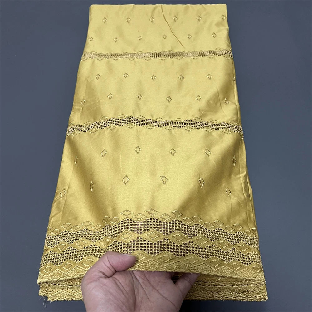 

Tulle Lace Fabric for Sewing Dress, Damask Cotton, High Quality, Pure Embroidery, Wedding Party, Nigerian, 5Yard, 2025,HZ1392