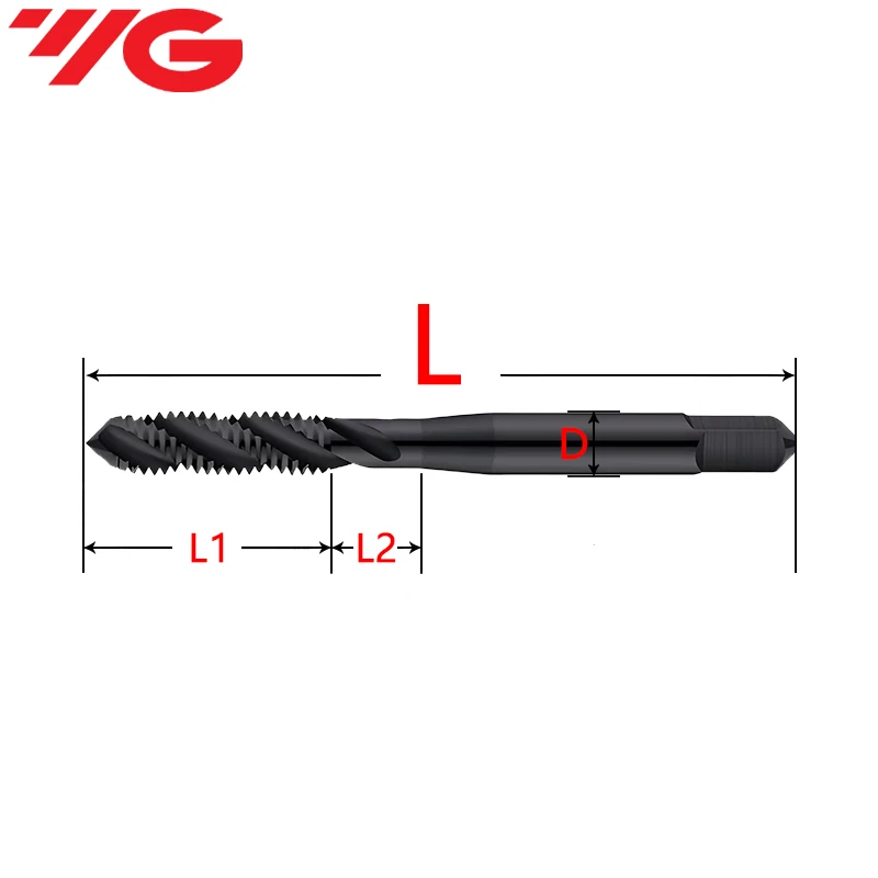 UT TAP YG T1121 Spiral Fluted Tap M2 M2.5 M3 M3.5 M4 M5 M6 M7 M8 M10 M12 Spiral Tap Processing: Alloy Steel, Etc