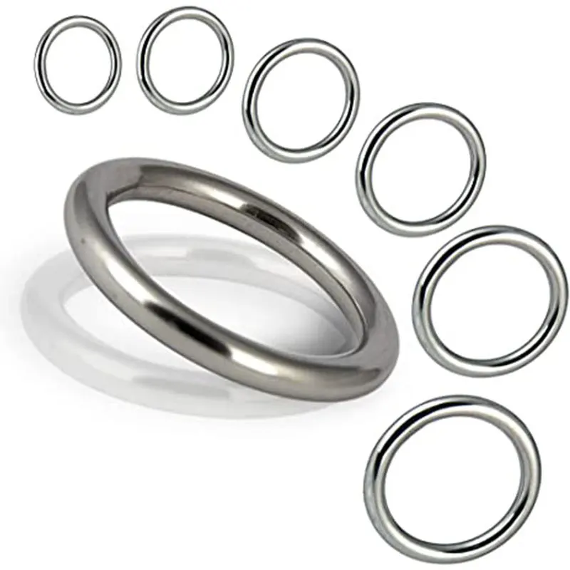 2-10Pcs 316# Stainless Steel Seamless O Rings Buckle Pet Collar Clasp Backpack Strap Hanging Bed Connection Anti-rust Ring