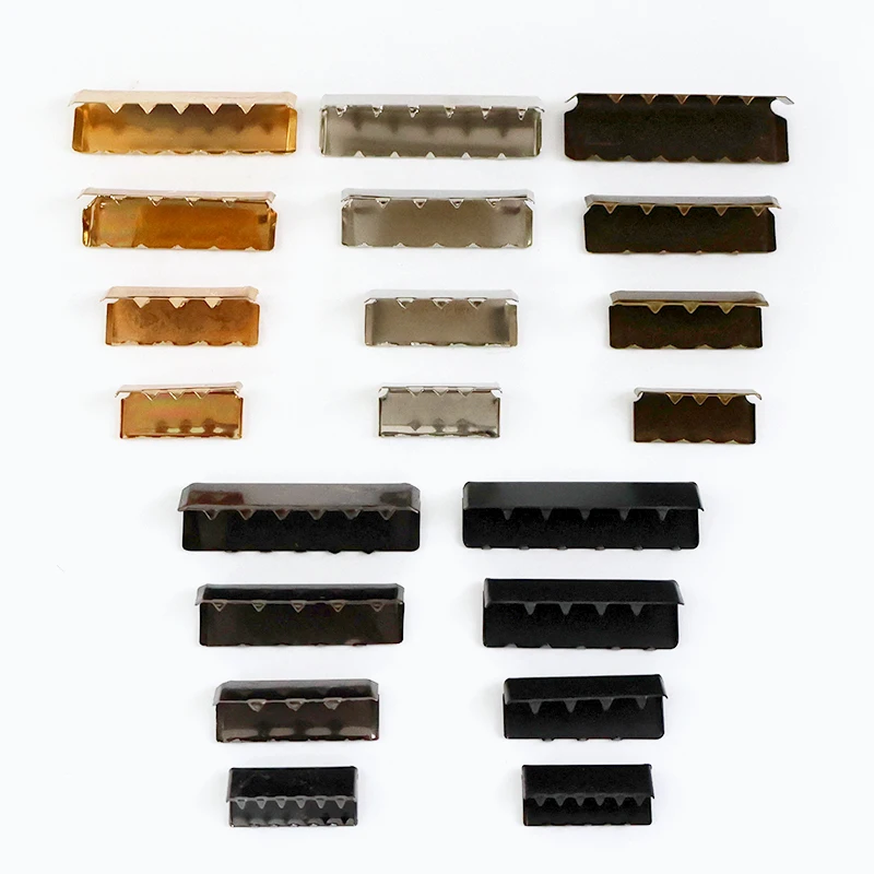 50Pcs 20/25/32/38/50/60mm Metal Tail Clip Buckles Webbing Strap End Lock Clasp Suspenders Belt Tails Stopper Buckle Accessories