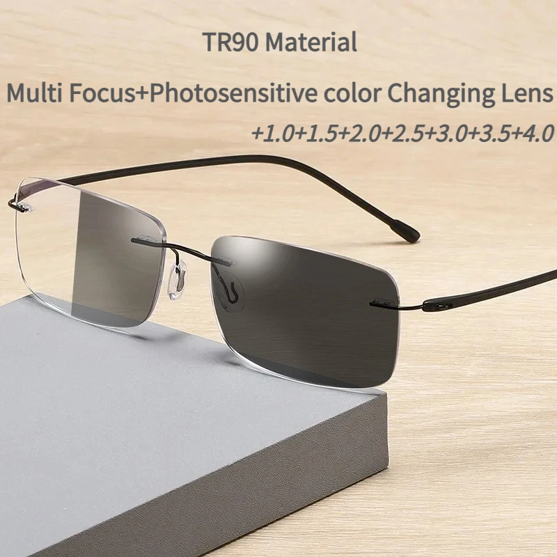 Männer Photochrome Multifunktionale Lesebrille Blau Licht Beständig Presbyopie Brille Bifokale Sonnenbrille 1,0 1,5 2,0 2,5 3,0
