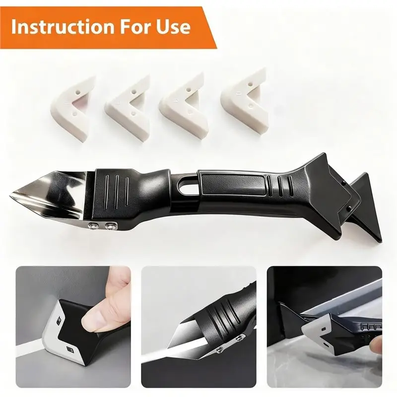 Professional Caulk Gun Kit With Caulk Remover Tool, 14PCS