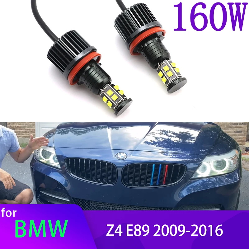 Car Lamp Angel Eye DRL Bulb light White for BMW Z Series E89 Z4 Roadster sDrive35is GT3 GTE 09-16 Daytime light 160W 6000K White