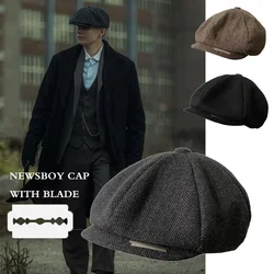 Retro Newsboy Caps With Blade Men Octagonal Hats British Painters Hats Autumn Winter Berets Flat Caps Hip Hop Berets gorras NC50