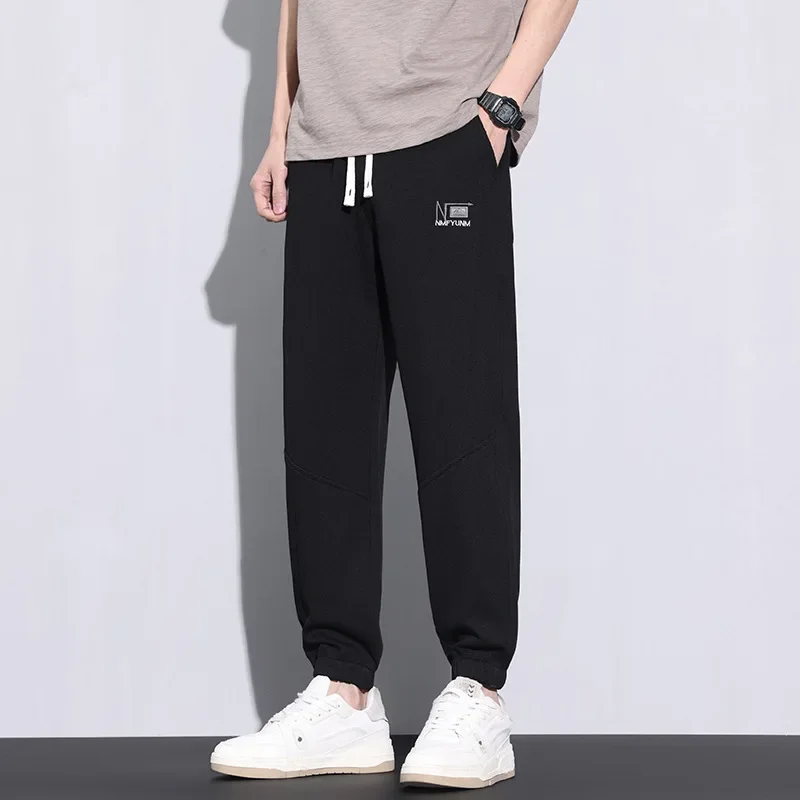 New Arrival Spring Korean Reviews Many Clothes Fashion Tie Feet Casual Pants for Men Clothing Y2k Men's Pants