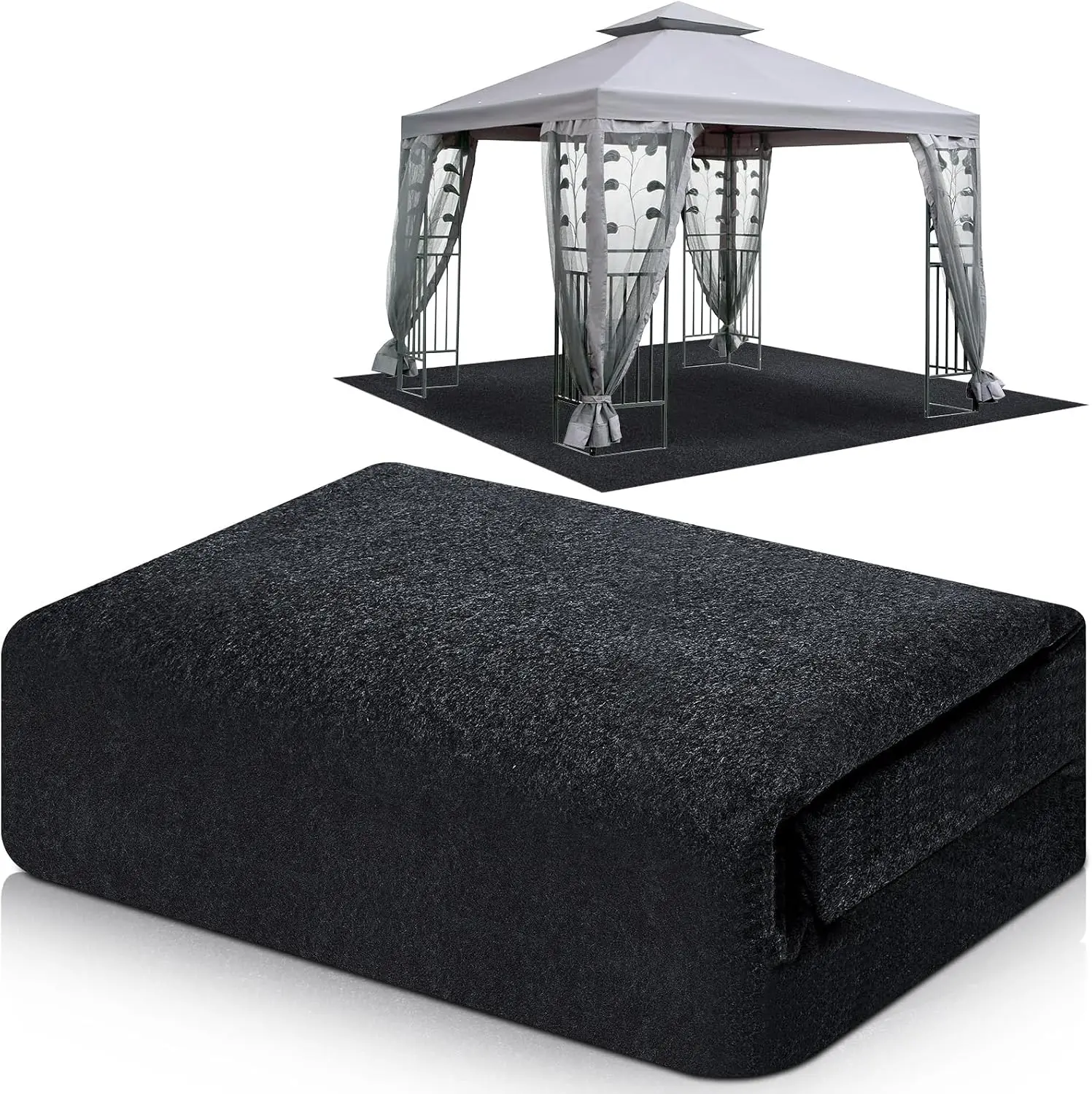 11x11ft Outdoor Gazebo Mat Waterproof Tent Rugs Foldable Portable Floor Blanket for Gazebo Picnic Hiking Lawn Outdoor Supplies G