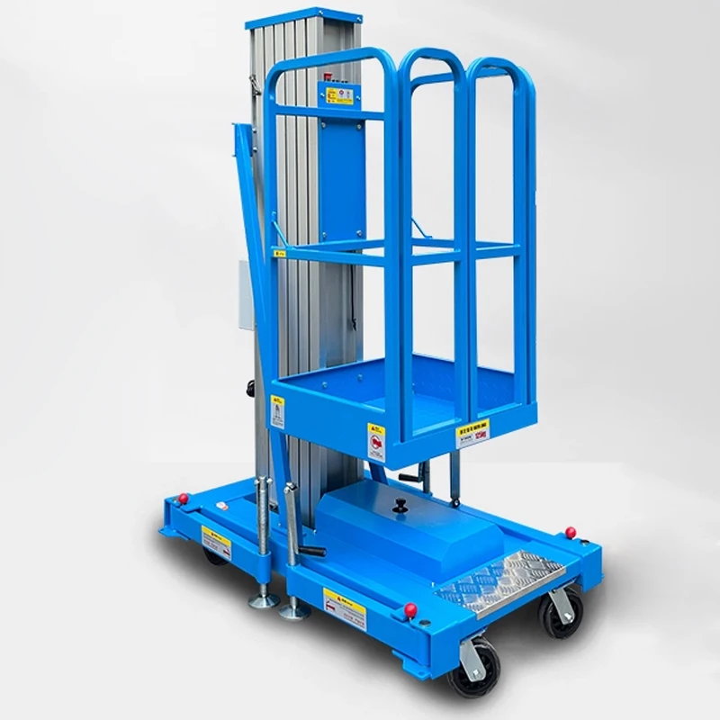 

Мобильный подъемник, электрический гидравлический альпинистский автомобиль, 10-метровая подъемная платформа для складских работ из алюминиевого сплава в помещении