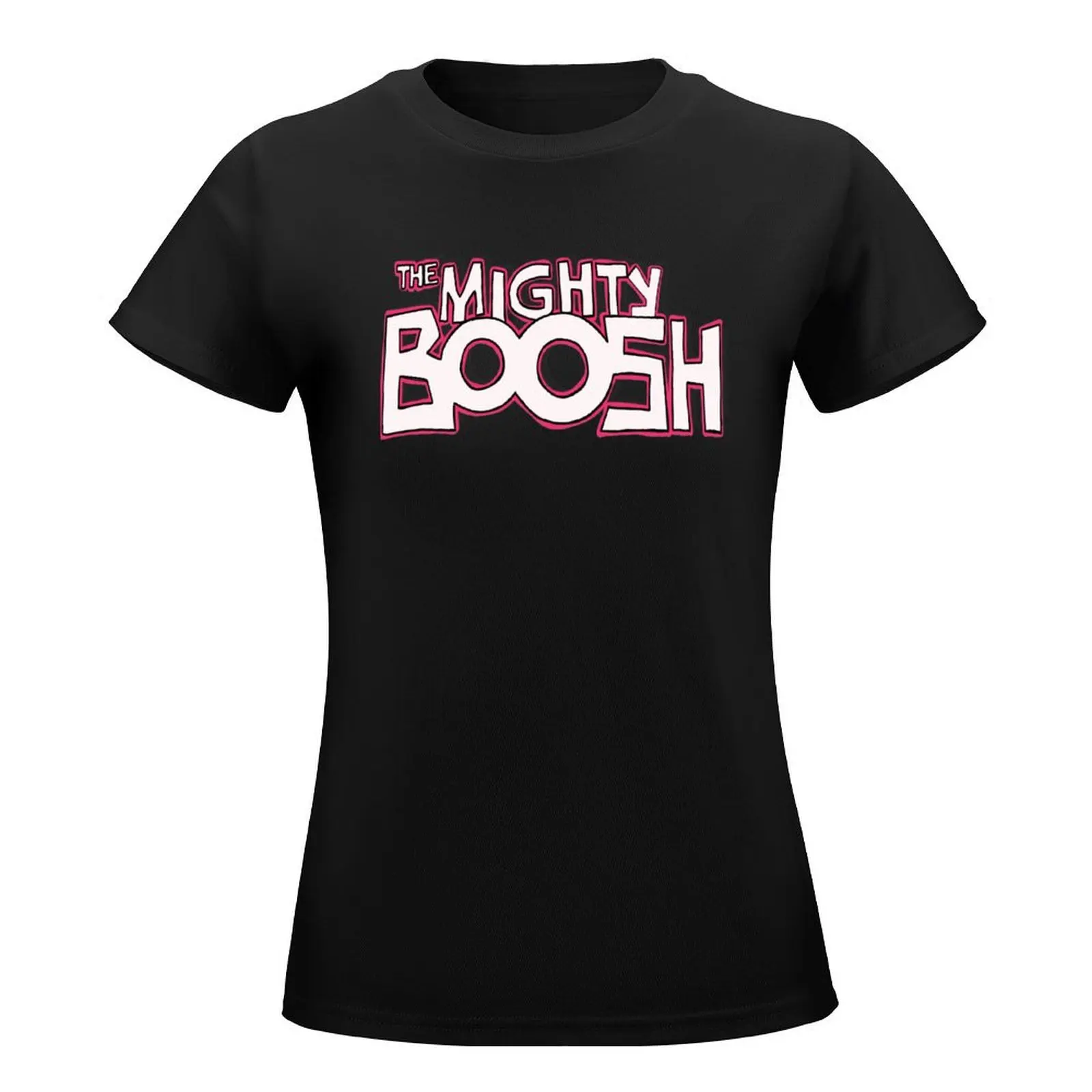 The Might Boosh hand drawn logo T-Shirt kawaii clothes Aesthetic clothing summer clothes oversized Women's tee shirt